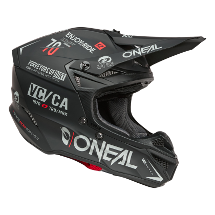 Motocross helmet 5SERIES POLYACRYLITE BRAND BLACK/GRAY