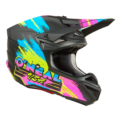 Κράνος Motocross 5SERIES ΠΟΛΥΑΚΡΥΛΙΤΗΣ RESEDA ΜΑΥΡΟ/NEON