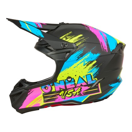 Κράνος Motocross 5SERIES ΠΟΛΥΑΚΡΥΛΙΤΗΣ RESEDA ΜΑΥΡΟ/NEON