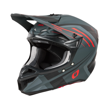 Motocross helmet 5SERIES POLYACRYLITE SPIKE GRAY/RED V.25