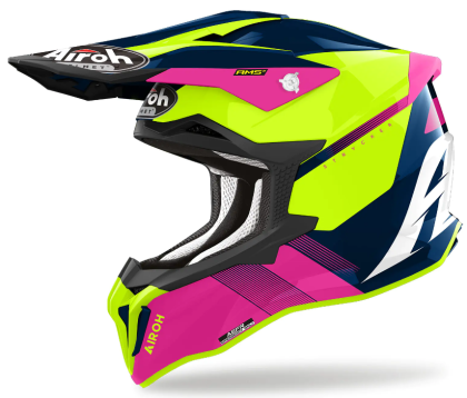Casca motocross AIROH STRYCKER BLAZER BLUE PINK GLOSS