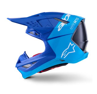 Мотокрос каска ALPINESTARS S-M10 FLOOD BLUE/BLK-CARB