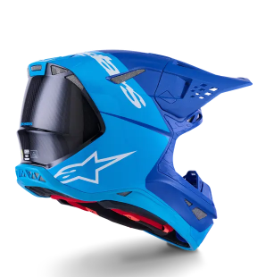 Мотокрос каска ALPINESTARS S-M10 FLOOD BLUE/BLK-CARB