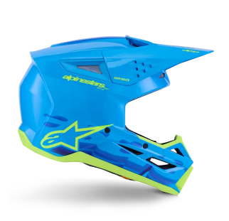 Cască motocross ALPINESTARS SM3 FORCE CYAN