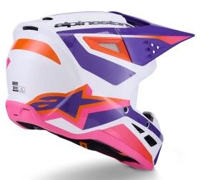 Cască Motocross ALPINESTARS SM3 HEAT ALB/PU/ROZ