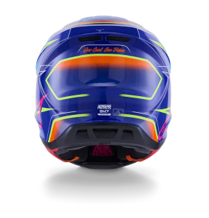 Мотокрос каска ALPINESTARS SM7 CAST BLUE/YELLOW/PINK