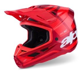 Мотокрос каска ALPINESTARS SM7 CORE RED-GLOSS