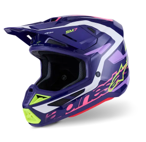 Κράνος μοτοκρός ALPINESTARS SM7 DEED ΜΩΒ/ΡΟΖ