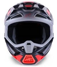 Κράνος Motocross ALPINESTARS SM7 RISE ΜΑΥΡΟ/ΚΟΚΚΙΝΟ/ΑΣΗΜΙ