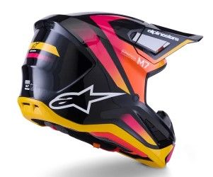 Κράνος μοτοκρός ALPINESTARS SM7 RISE ΜΑΥΡΟ/ΚΙΤΡΙΝΟ/ΡΟΖ