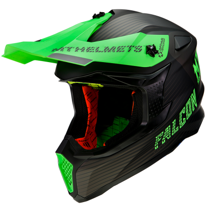 Κράνος Motocross MT FALCON SYSTEM-FLUO GREEN