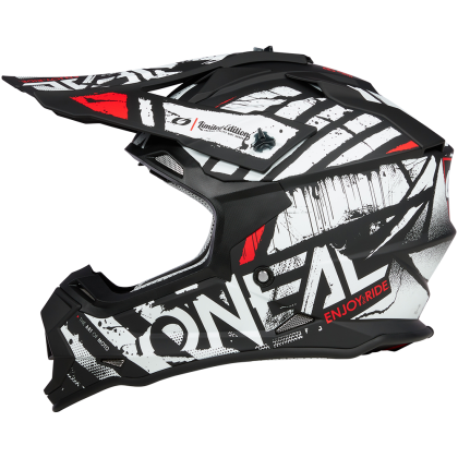 Motocross Helmet O'NEAL 2SERIES GLITCH V.23 BLACK/WHITE