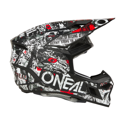 Casca motocross O'NEAL 3SERIES ATTACK BLACK/WHITE V.25