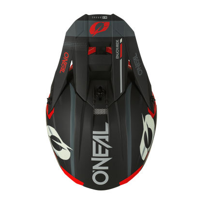 Κράνος Motocross O'NEAL 5SERIES HAZE V.22 ΜΑΥΡΟ/ΚΟΚΚΙΝΟ