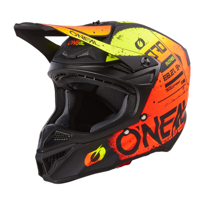 Motocross helmet O'NEAL 5SERIES SCARZ BLACK/RED/YELLOW V.24