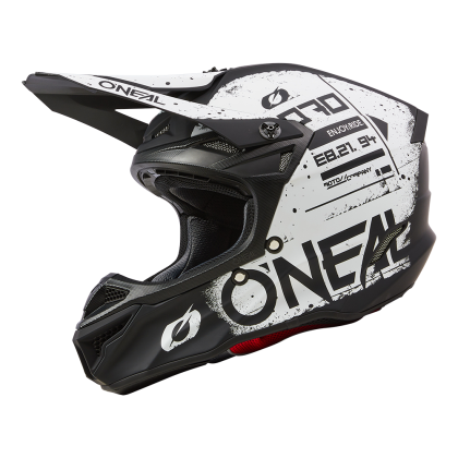 Motocross helmet O'NEAL 5SERIES SCARZ BLACK/WHITE V.24