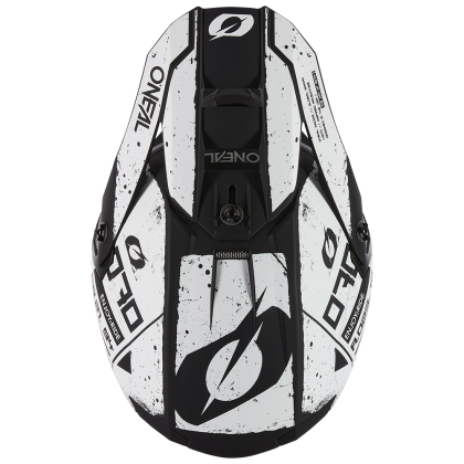 Motocross helmet O'NEAL 5SERIES SCARZ BLACK/WHITE V.24
