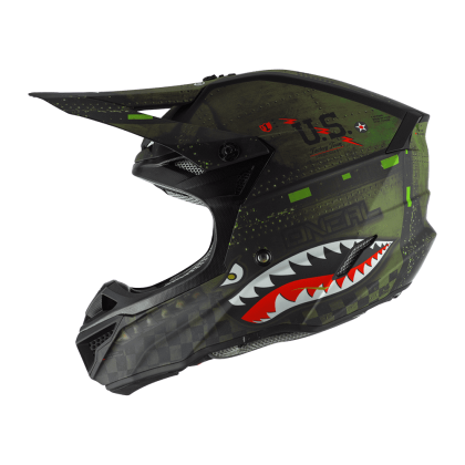 Motocross Helmet O'NEAL 5SERIES WARHAWK BLACK/GREEN