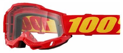 Ochelari de motocross 100% ACCURI 2 RED CLEAR