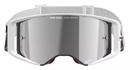 Мотокрос очила ALPINESTARS SUPERTECH CORP WHITE MIRROR-SILVER