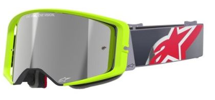 Motocross Goggles ALPINESTARS SUPERTECH CORP YELLOW FLUO Red/ Mirror SILVER