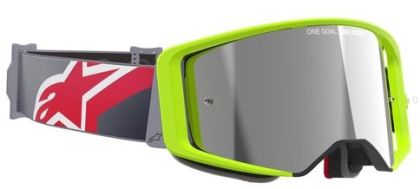 Motocross Goggles ALPINESTARS SUPERTECH CORP YELLOW FLUO Red/ Mirror SILVER