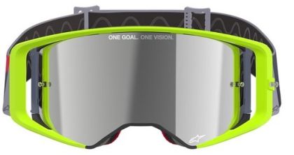 Motocross Goggles ALPINESTARS SUPERTECH CORP YELLOW FLUO Red/ Mirror SILVER