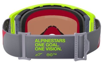 Motocross Goggles ALPINESTARS SUPERTECH CORP YELLOW FLUO Red/ Mirror SILVER