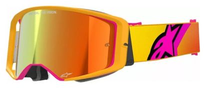 Motocross Goggles ALPINESTARS SUPERTECH CORP YLW/PNK MIRROR-RED