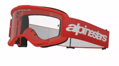 Motocross goggles ALPINESTARS VISION 3 WORDMARK RED CLEAR