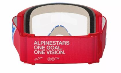 Motocross Goggles ALPINESTARS VISION 5 CORP RED/WT/BL CLEAR