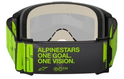 Motocross goggles ALPINESTARS VISION 5 HOLLOW CHARCOAL YLLW FL Mirror SILVER