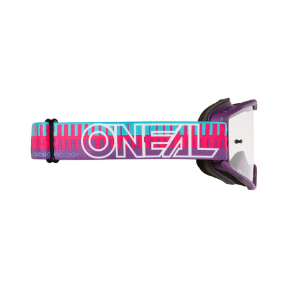 Мотокрос очила O'NEAL B-10 STRIPED PINK/PURPLE - CLEAR V.26