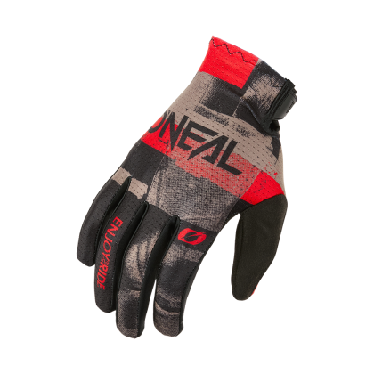 Motocross gloves O'NEAL MATRIX ROLLER GRAY/RED
