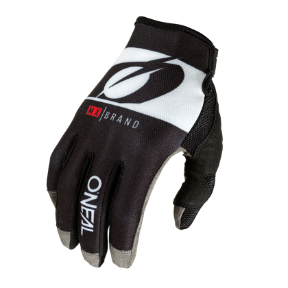 Motocross Gloves O'NEAL MAYHEM RIDER BLACK/WHITE DS V.25
