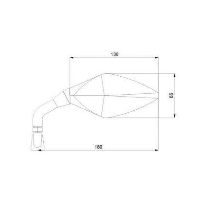 Καθρέπτες μοτοσυκλέτας BARRACUDA RACE CARBON