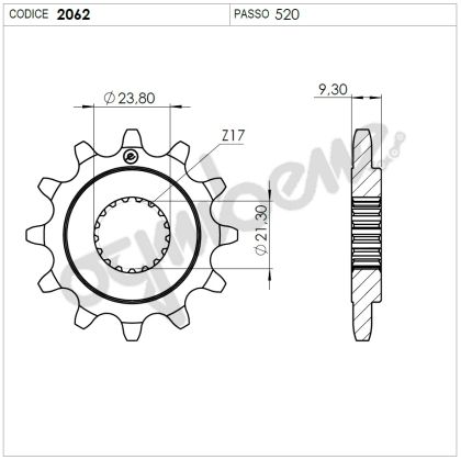 Front sprocket (pinion) TROFEO 362062Z12