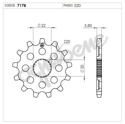 Front sprocket (pinion) TROFEO 367178Z14