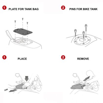 Система за монтаж SHAD PIN SYSTEM - Ducati / KTM X017PS