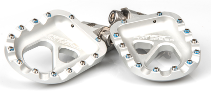 Steps RFX Pro CNC Aluminum Trials Footrest (Silver) Universal - Gas Gas/Beta/Sherco/Montesa