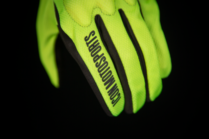 Textile motorcycle gloves ICON ANTHEM 2 - HI-VIZ