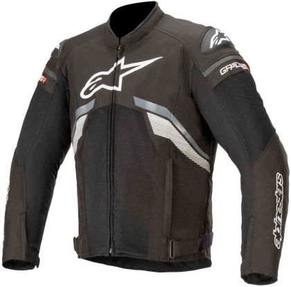 Textile motorcycle jacket ALPINESTARS T-GP PLUS R V3 AIR BLACK/WHITE/DARK GRAY