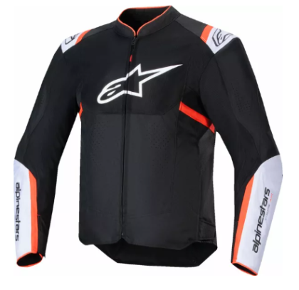 ALPINESTARS T-SPS AIR V2 Textile Motorcycle Jacket BLK/WHT/RED FLUO