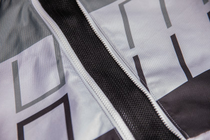 Textile motorcycle jacket ICON AIRFORM RETRO GRAY