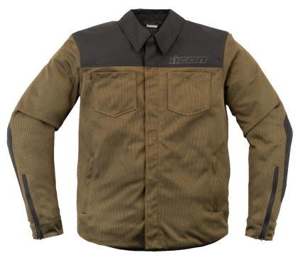 Textile motorcycle jacket ICON UPSTATE MESH CE GREEN