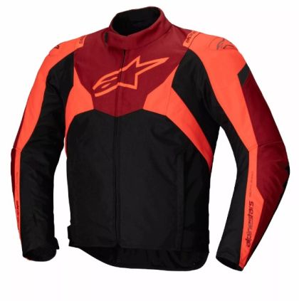 Textile jacket ALPINESTARS T-JAWS V4 WATERPROOF BLACK/RED FLUO