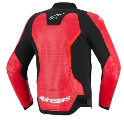Leather jacket ALPINESTARS GP FORCE V2 AIR RED/FLUO