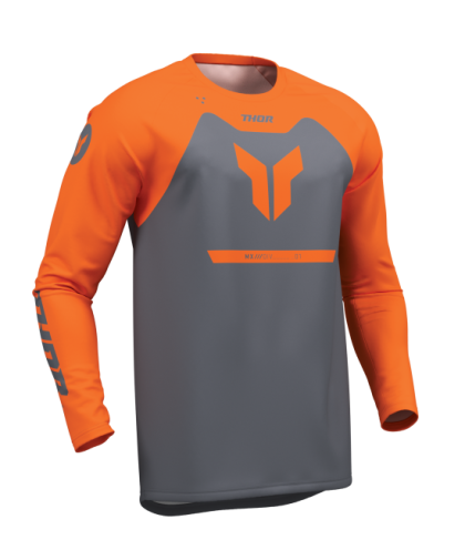 Tricou Motocross THOR RIDEMODE MENACE PORTOCALIU/CAR