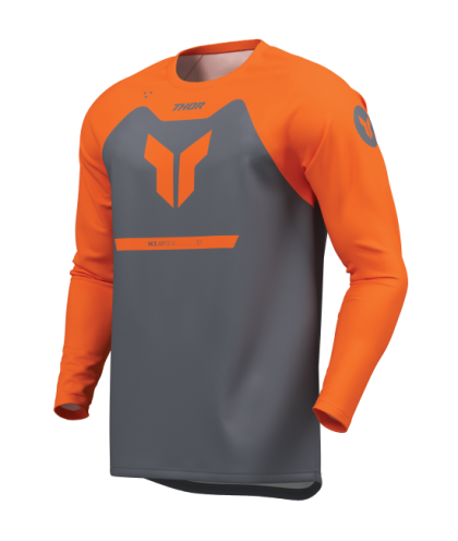 Tricou Motocross THOR RIDEMODE MENACE PORTOCALIU/CAR