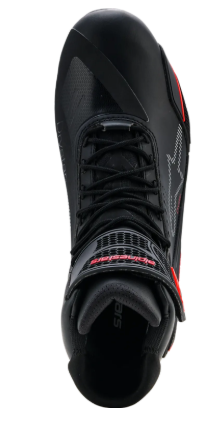 Ghete moto ALPINESTARS FASTER-4 DS NEGRU/RIO ROȘU/FLUO